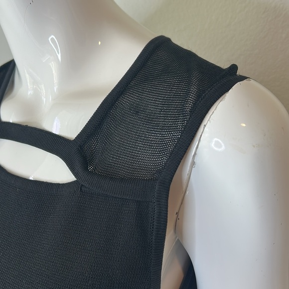 Helmut Lang women’s black mesh detail sleeveless top Size S - Picture 7 of 11